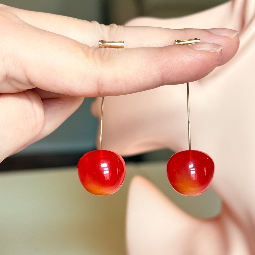 ⚜️ Trendy Cherry Drop Earrings - Picture 8 of 9